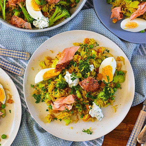 Salmon kedgeree New World