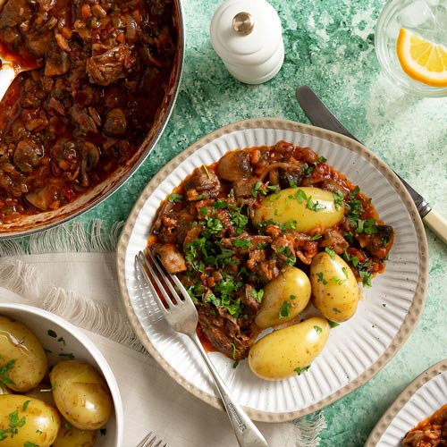 Lamb and bacon stew New World