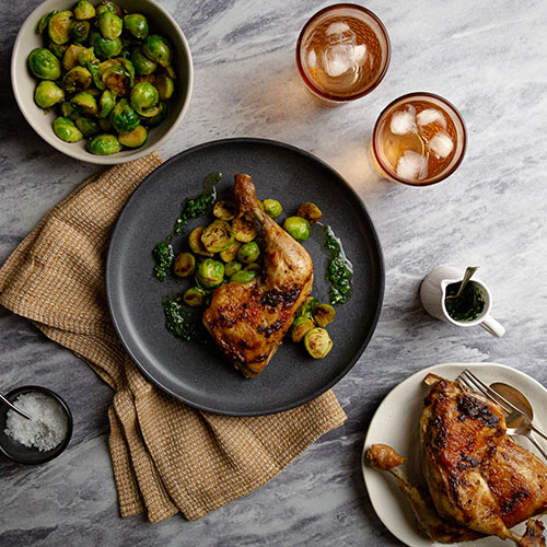 Roast chicken leg