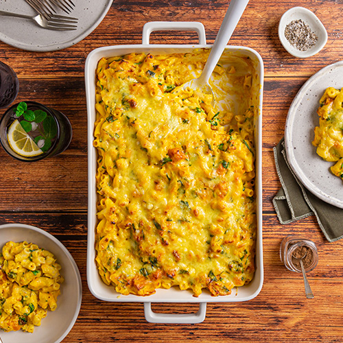 Roasted pumpkin mac and cheese