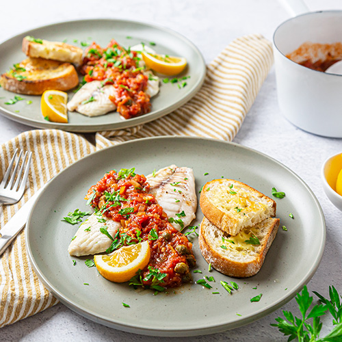 Snapper, Tomatoes and Capers