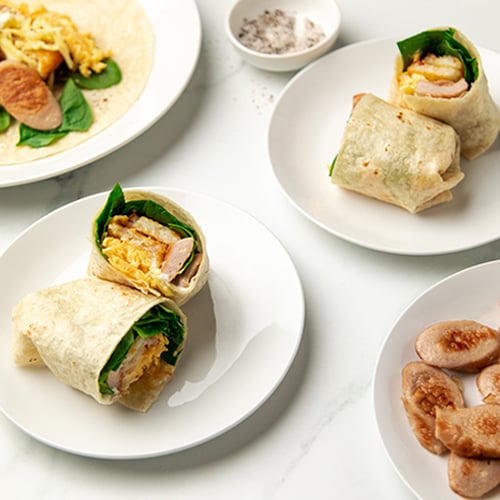 Sausage breakfast buritto 