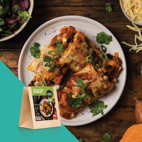Cheesy vege enchiladas