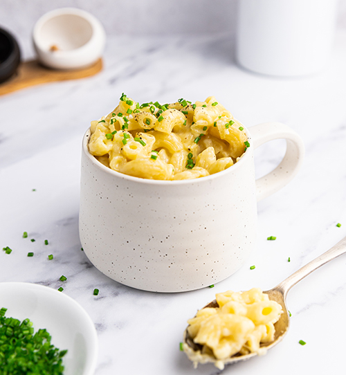 Individual microwave mac and cheese