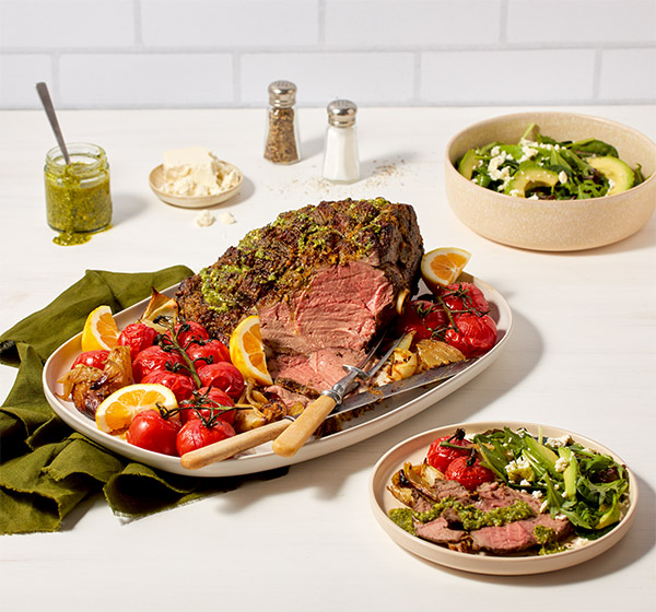 Pesto Rubbed Lamb leg
