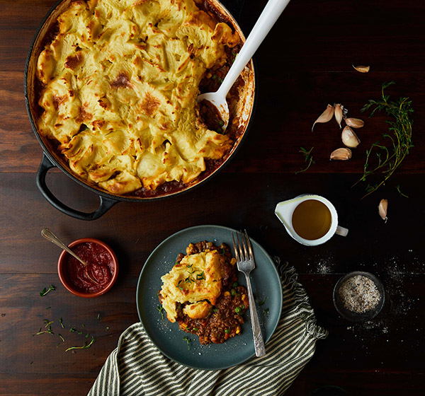 Delicious shepards pie final recipe photography