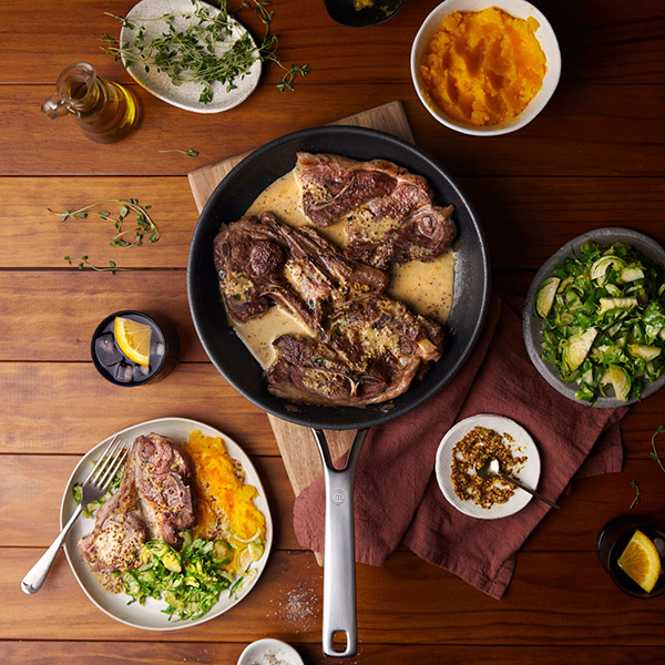 Creamy Garlic lamb chops
