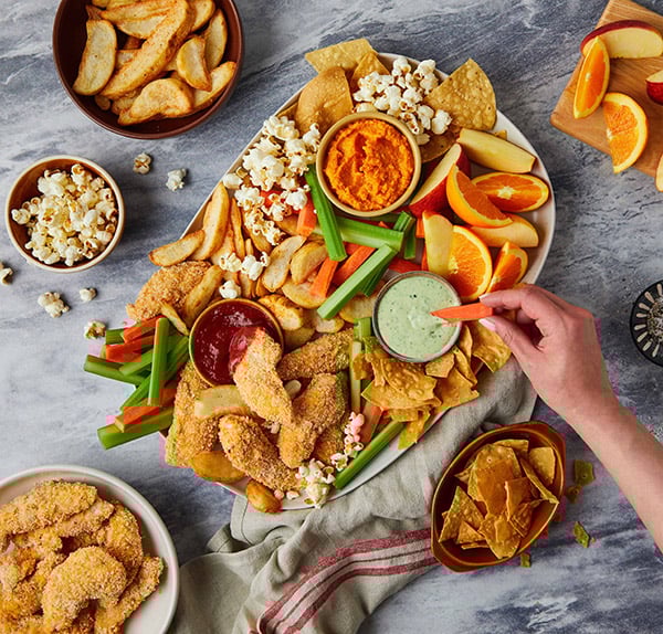 Delicious movie night platter