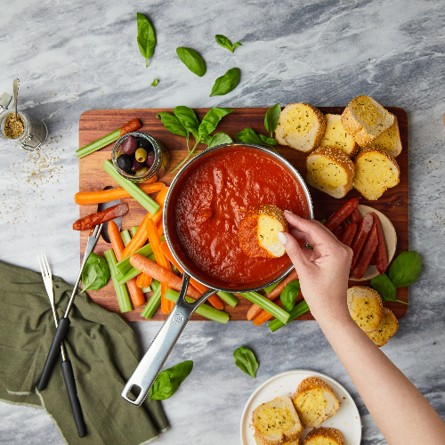 Pizza fondue