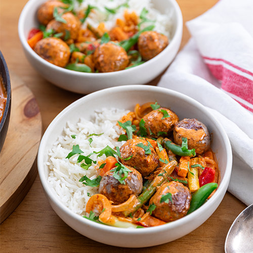 Thai-inspired coconut meatballs
