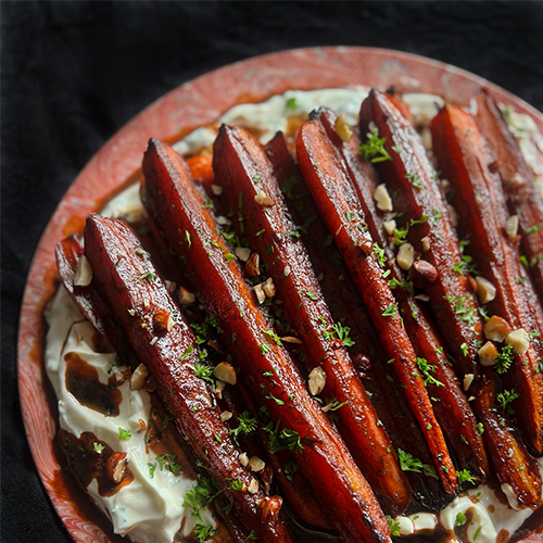 Picture of carrots with a maple glaze