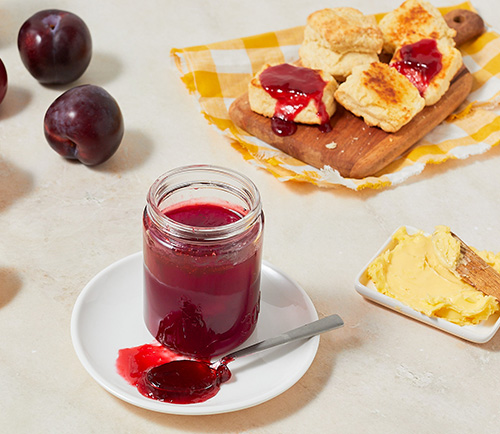 Homemade plum jam