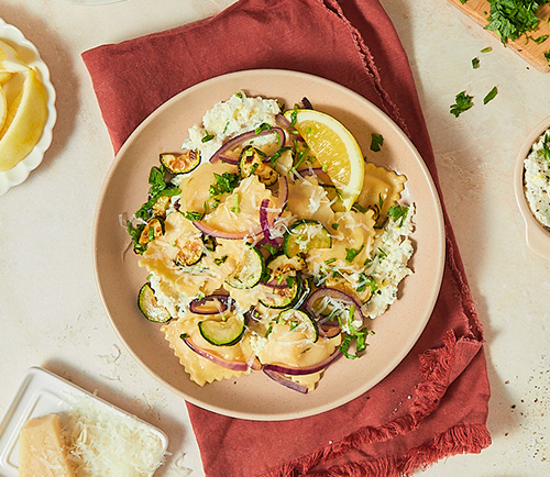 Ravioli with herbed ricotta