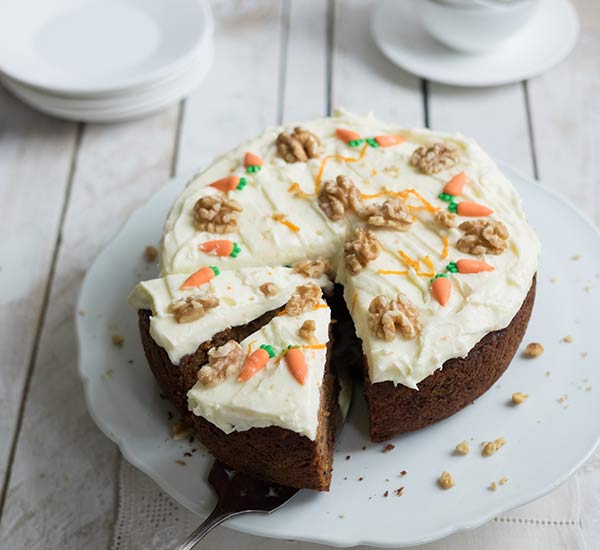 Carrot cake with cream cheese icing