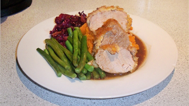crumbedporkfilletredcabbage