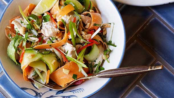 Quick Thai Poached Chicken Salad New World
