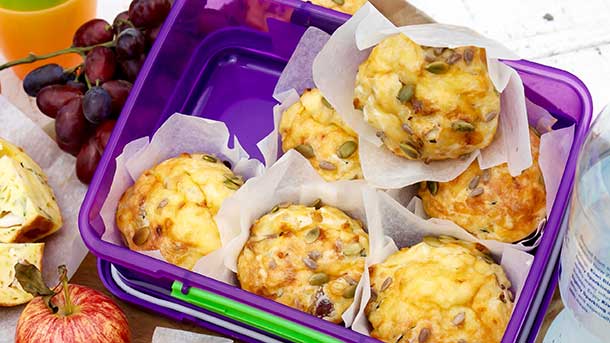 hamcheesecourgettemuffins