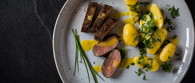 Lamb Short Loin With Warm Potato Salad New World