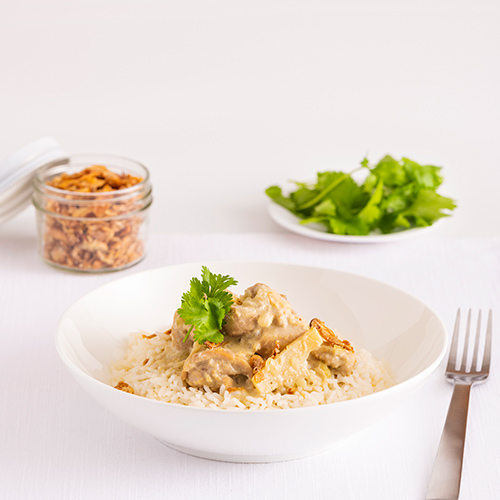 Thai-style green chicken curry