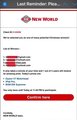Email scam