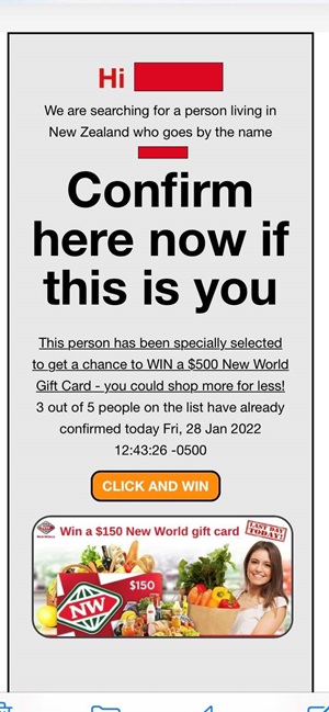 Scam email