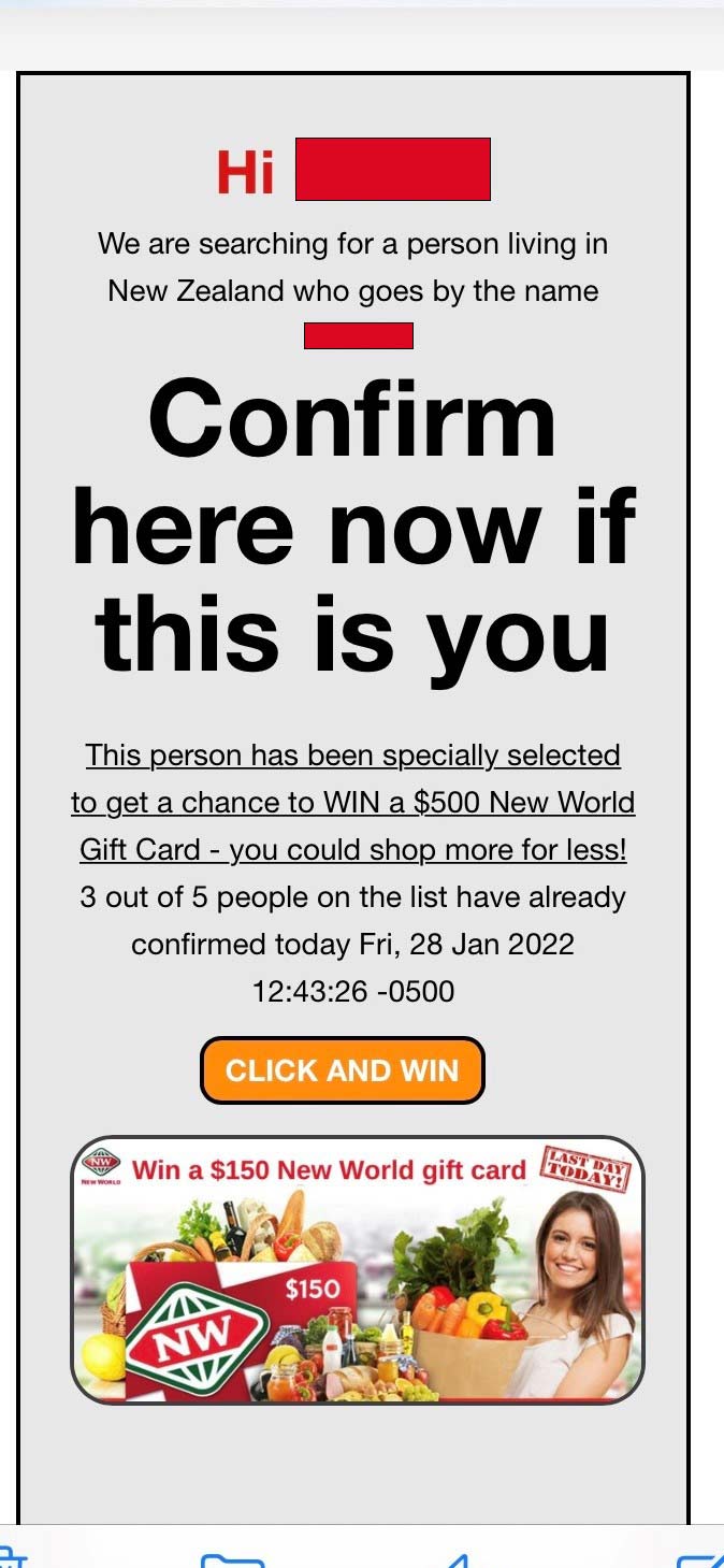 Scam email