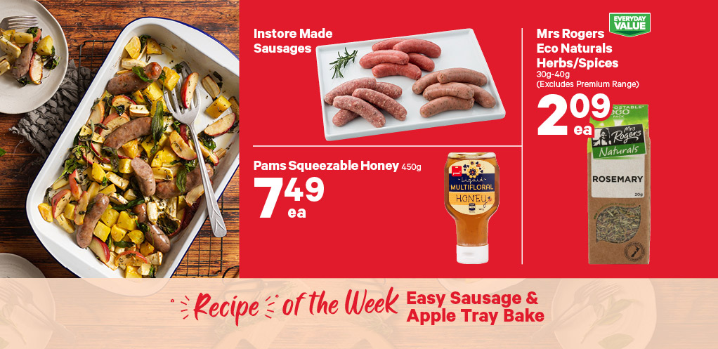 Recipe of the Week deals Easy sausage and apple tray bake NI
