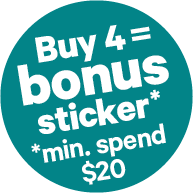 Buy 4 for SMEG Bonus Sticker
