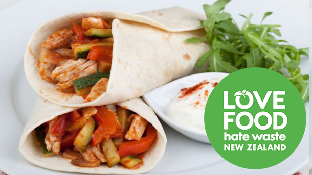 chicken and vegetable fajitas