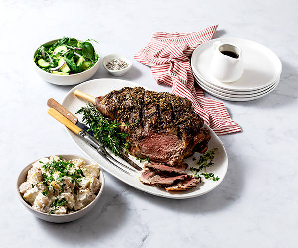 Leg of lamb, finished dish