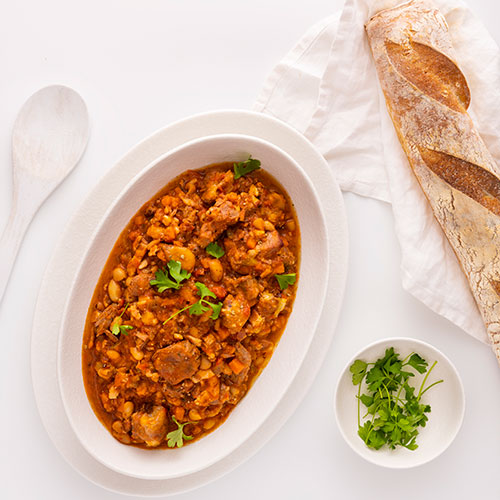 Lamb cassoulet with cannellini beans